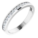 14K White 3/8 CTW Diamond Channel-Set Anniversary Band photo