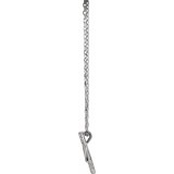 14K White .05 CTW Diamond Double Leaf 18 Necklace photo 2