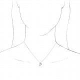 14K White .05 CTW Diamond Double Leaf 18 Necklace photo 3
