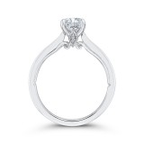 Shah Luxury 14K White Gold Emerald Cut Diamond Engagement Ring (Semi-Mount) photo 4