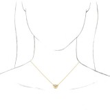 14K Yellow 3-Stone Marquise Diamond 16-18 Necklace photo 3