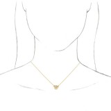 14K Yellow 3-Stone Marquise Diamond 16-18 Necklace photo 3