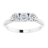 14K White 5/8 CTW Diamond Anniversary Band photo 3