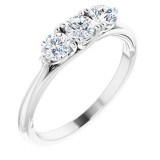 14K White 5/8 CTW Diamond Anniversary Band photo