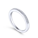 Gabriel & Co. 14k White Gold Contemporary Diamond Wedding Band photo 3