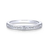 Gabriel & Co. 14k White Gold Contemporary Diamond Wedding Band photo