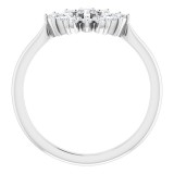 14K White 1/2 CTW Diamond Vintage-Inspired Ring photo 2