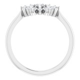 14K White 1/2 CTW Diamond Vintage-Inspired Ring photo 2