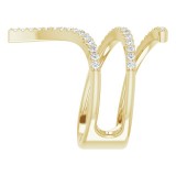 14K Yellow 1/2 CTW Diamond Spiral Wrap Ring photo 4