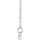 14K White Leaf Bar 16-18 Necklace photo 2