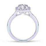 Gabriel & Co. 14k White Gold Contemporary Halo Engagement Ring photo 2