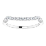 14K White 1/4 CTW Diamond Band for 5.8 mm Round Ring photo 3