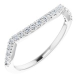 14K White 1/4 CTW Diamond Band for 5.8 mm Round Ring photo