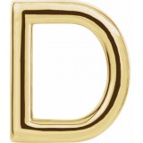 14K Yellow Single Initial D Earring photo 2