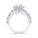 Shah Luxury 14K White Gold Round Cut Diamond Engagement Ring  (With Center) photo 4