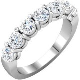 14K White 1 3/8 CTW Diamond Anniversary Band photo