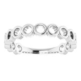 14K White Stackable Ring photo 3