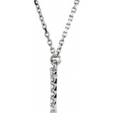 14K White Initial T .08 CTW Diamond 16 Necklace photo 2