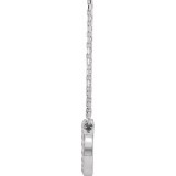 14K White Beaded Circle 16-18 Necklace photo 2