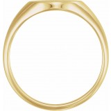 14K Yellow 11x9.5 mm Oval Signet Ring photo 2