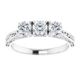 14K White 7/8 CTW Diamond Anniversary Band photo 3