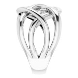 14K White Criss-Cross Ring photo 4