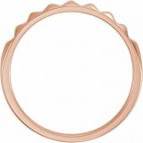 14K Rose Stackable Pyramid Ring photo 2