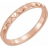 14K Rose Stackable Pyramid Ring photo