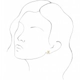 14K Yellow Single Initial K Earring photo 3