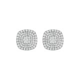Henri Daussi White Platinum Diamond Stud Earrings photo