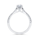 Shah Luxury 14K White Gold Round Cut Diamond Engagement Ring (Semi-Mount) photo 4