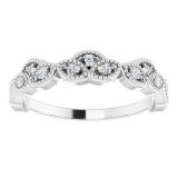 14K White 1/8 CTW Diamond Anniversary Band photo 3