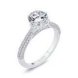 Shah Luxury 14K White Gold Diamond Engagement Ring (Semi-Mount) photo 2