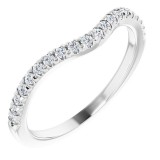 14K White 1/5 CTW Diamond Matching Band photo