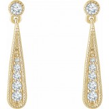 14K Yellow 1/6 CTW Diamond Teardrop Earrings photo 2