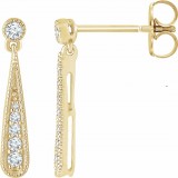 14K Yellow 1/6 CTW Diamond Teardrop Earrings photo