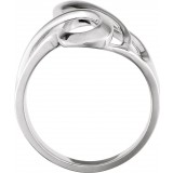 14K White Freeform Ring photo 2