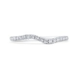 Shah Luxury 14K White Gold Half Run Round Diamond Wedding Band photo