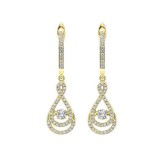Gems One 14KT Yellow Gold & Diamond Rhythm Of Love Fashion Earrings  - 1/2 ctw photo