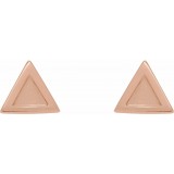14K Rose Petite Triangle Earrings photo 2