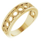 14K Yellow Geometric Stackable Ring photo