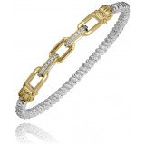 Vahan 14k Gold & Sterling Silver Diamond Bracelet photo