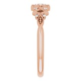 14K Rose .06 CTW Diamond Vintage-Inspired Ring photo 4