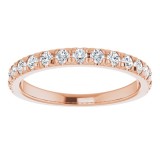 14K Rose 1/2 CTW Diamond French-Set Anniversary Band photo 3