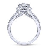 Gabriel & Co. 14k White Gold Entwined Halo Engagement Ring photo 2