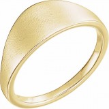 14K Yellow 21x7 mm Geometric Signet Ring photo