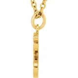 14K Yellow Lowercase Initial g 16 Necklace photo 2