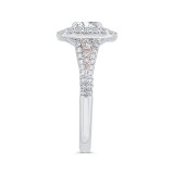 Shah Luxury 14K Two-Tone Gold Round Diamond Double Halo Engagement Ring (Semi-Mount) photo 3