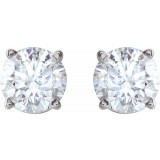 14K White 1 CTW Diamond Earrings photo 2