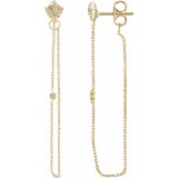 14K Yellow .08 CTW Diamond Chain Earrings photo